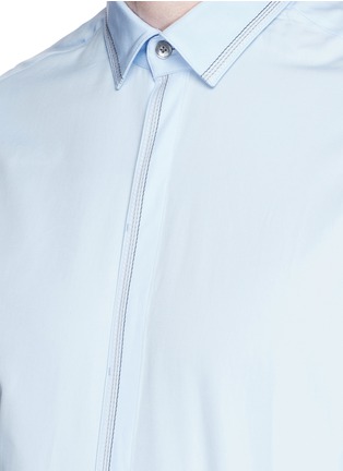 Detail View - Click To Enlarge - LANVIN - Contrast stitching poplin shirt