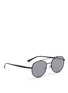 Figure View - Click To Enlarge - MICHAEL KORS - 'Lon' metal round aviator sunglasses