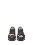 Front View - Click To Enlarge - VALENTINO GARAVANI - 'Rockrunner' camouflage patchwork leather sneakers