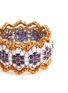 Detail View - Click To Enlarge - BUCCELLATI - Diamond gemstone 18k yellow gold scalloped ring