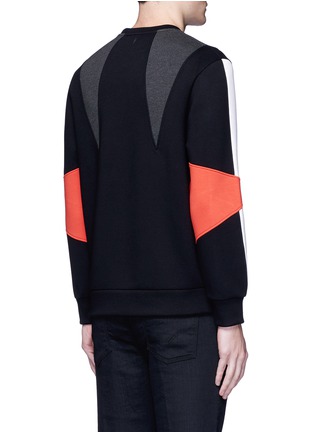 Back View - Click To Enlarge - NEIL BARRETT - 'Abstract Modernist' colourblock sweatshirt