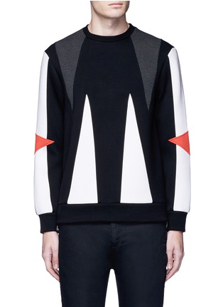 Main View - Click To Enlarge - NEIL BARRETT - 'Abstract Modernist' colourblock sweatshirt