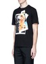 Front View - Click To Enlarge - NEIL BARRETT - x Interview 'Rocky Elton' hybrid print T-shirt