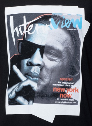 Detail View - Click To Enlarge - NEIL BARRETT - x Interview 'Jay De Niro' hybrid print T-shirt