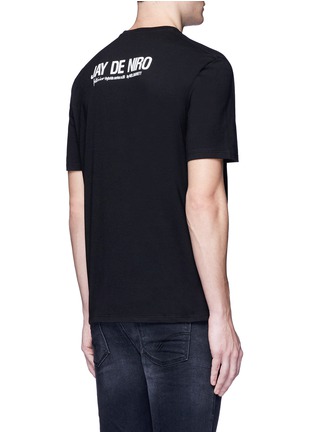 Back View - Click To Enlarge - NEIL BARRETT - x Interview 'Jay De Niro' hybrid print T-shirt