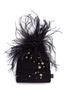 Main View - Click To Enlarge - PIERS ATKINSON - Ostrich feather Swarovski crystal floral sequin beanie
