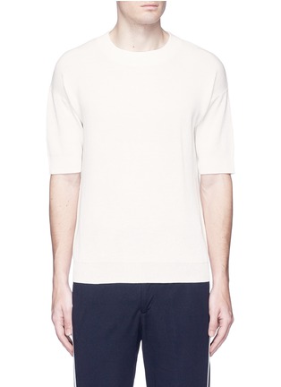 Main View - Click To Enlarge - CAMOSHITA - Cotton short sleeve sweater