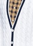 Detail View - Click To Enlarge - CAMOSHITA - Cotton cable knit cardigan