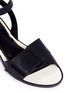 Detail View - Click To Enlarge - LANVIN - Bow band ankle strap leather sandals