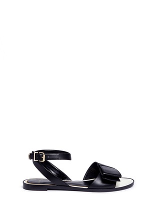 Main View - Click To Enlarge - LANVIN - Bow band ankle strap leather sandals
