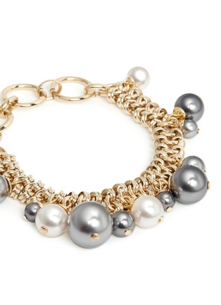 Detail View - Click To Enlarge - LANVIN - Glass pearl chain bracelet