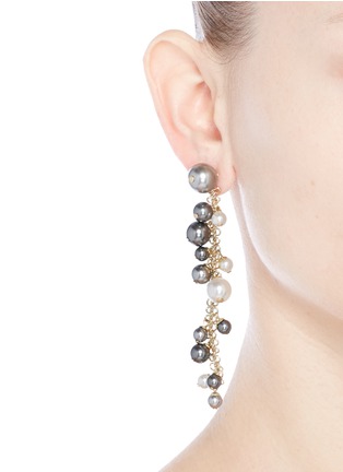 Figure View - Click To Enlarge - LANVIN - 'Perles' Swarovski crystal chain drop earrings