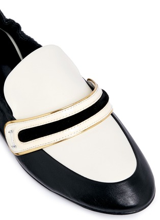 Detail View - Click To Enlarge - LANVIN - Banded leather moccasin loafers