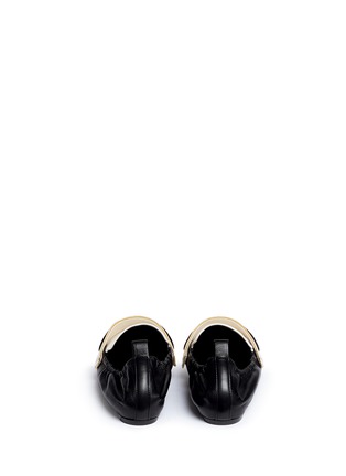 Back View - Click To Enlarge - LANVIN - Banded leather moccasin loafers