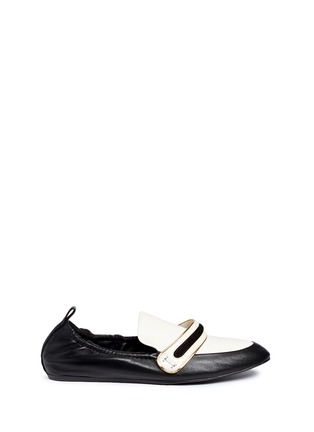 Main View - Click To Enlarge - LANVIN - Banded leather moccasin loafers