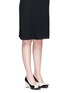 Figure View - Click To Enlarge - LANVIN - Contrast bow patent leather pumps