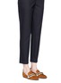 Figure View - Click To Enlarge - LANVIN - Contrast band suede moccasin loafers