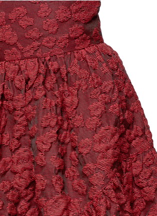 Detail View - Click To Enlarge - ANAÏS JOURDEN - Stripe floral cloqué maxi skirt