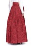 Back View - Click To Enlarge - ANAÏS JOURDEN - Stripe floral cloqué maxi skirt