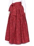 Main View - Click To Enlarge - ANAÏS JOURDEN - Stripe floral cloqué maxi skirt