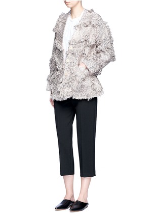 Figure View - Click To Enlarge - 73037 - 'Braid' frayed trim coat