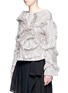 Front View - Click To Enlarge - 73037 - 'Braid' frayed trim sweater