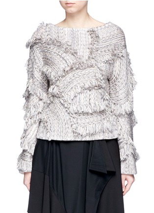 Main View - Click To Enlarge - 73037 - 'Braid' frayed trim sweater