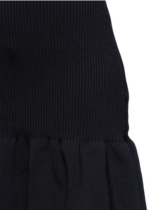 Detail View - Click To Enlarge - C/MEO COLLECTIVE - 'No Return' cold shoulder halterneck knit flare dress
