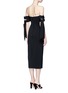 Back View - Click To Enlarge - C/MEO COLLECTIVE - 'Charged Up' off-shoulder midi dress