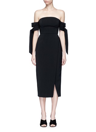 Main View - Click To Enlarge - C/MEO COLLECTIVE - 'Charged Up' off-shoulder midi dress