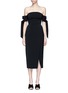 Main View - Click To Enlarge - C/MEO COLLECTIVE - 'Charged Up' off-shoulder midi dress
