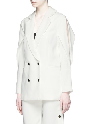 Front View - Click To Enlarge - C/MEO COLLECTIVE - 'Dream Space' slit sleeve double breasted jacket