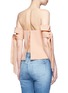 Back View - Click To Enlarge - C/MEO COLLECTIVE - 'Charged Up' off-shoulder bustier top