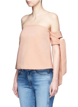 Front View - Click To Enlarge - C/MEO COLLECTIVE - 'Charged Up' off-shoulder bustier top