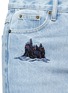 Detail View - Click To Enlarge - GROUND ZERO - Movie character embroidered split denim skirt