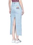 Back View - Click To Enlarge - GROUND ZERO - Movie character embroidered split denim skirt