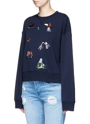 Front View - Click To Enlarge - GROUND ZERO - Movie character embroidered sweatshirt