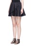 Front View - Click To Enlarge - CAROLINE CONSTAS - Dot fil coupé crossover front mini skirt