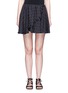 Main View - Click To Enlarge - CAROLINE CONSTAS - Dot fil coupé crossover front mini skirt