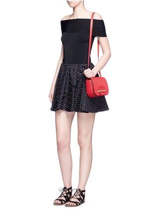 Figure View - Click To Enlarge - CAROLINE CONSTAS - Dot fil coupé crossover front mini skirt