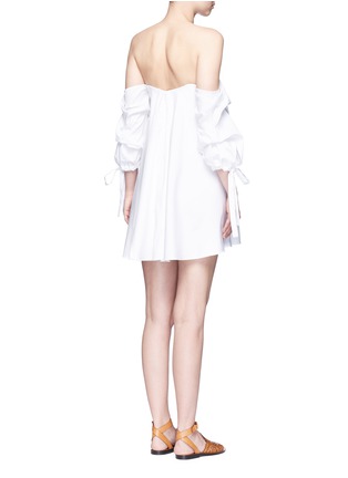 Back View - Click To Enlarge - CAROLINE CONSTAS - 'Gabriella' bustier off-shoulder dress