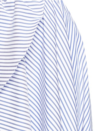 Detail View - Click To Enlarge - CAROLINE CONSTAS - 'Adelle' stripe drape front skirt