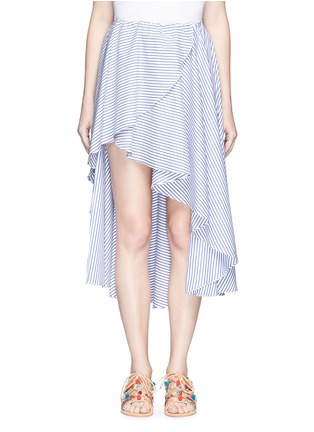 Main View - Click To Enlarge - CAROLINE CONSTAS - 'Adelle' stripe drape front skirt