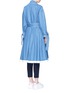 Back View - Click To Enlarge - XIAO LI - Frayed denim belted trench coat