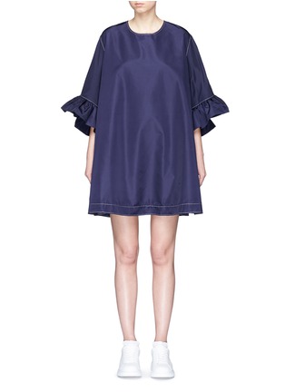 Main View - Click To Enlarge - XIAO LI - Ruffle sleeve oversized dress