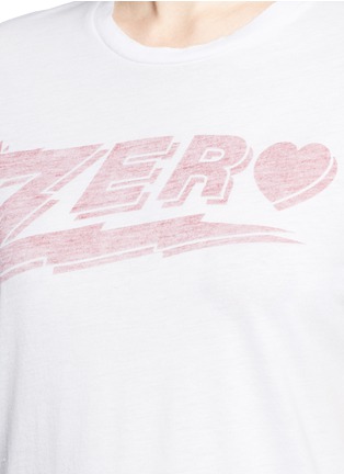Detail View - Click To Enlarge - ZOE KARSSEN - 'Zero' print cotton blend T-shirt