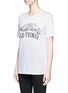 Front View - Click To Enlarge - ZOE KARSSEN - 'Wild Things' slogan and leopard print linen T-shirt
