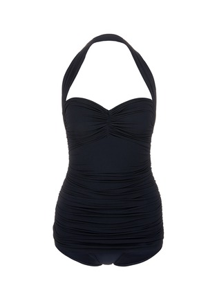 Main View - Click To Enlarge - NORMA KAMALI - 'Bill Mio' shirred halterneck one-piece swimsuit