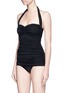 Figure View - Click To Enlarge - NORMA KAMALI - 'Bill Mio' shirred halterneck one-piece swimsuit