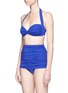Figure View - Click To Enlarge - NORMA KAMALI - 'Bill' shirred halterneck bikini top